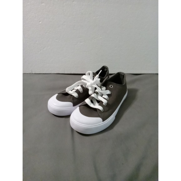 WONDER NATION BOYS size 5 DARK GRAY MEMORY FOAM LACE UP SHOES LOW TOP NWOT - Picture 4 of 16